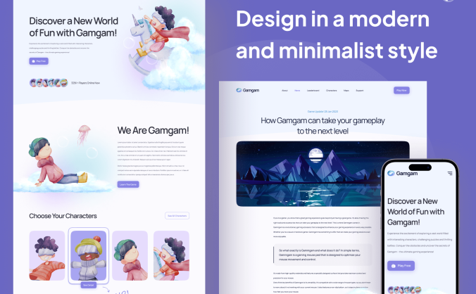 15个紫色高级游戏网页和移动端UI界面素材包（Figma）