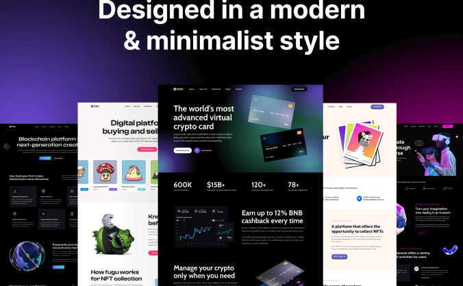 能直接上线的区块链主题登陆页面HTML模板