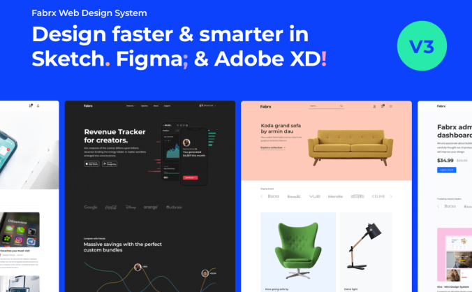 20个不同风格的高端网站网页设计系统素材包