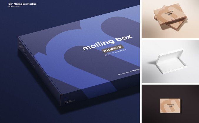 逼真轻薄包装实物样机PSD模型素材