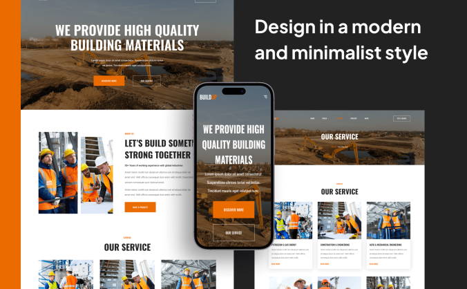 10个建筑工地主题网页设计模板素材（Figma）