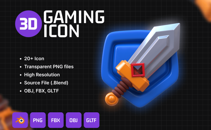 20个适合游戏的3D图标素材包
