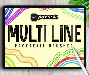 各种不同线条Procreate笔刷素材包