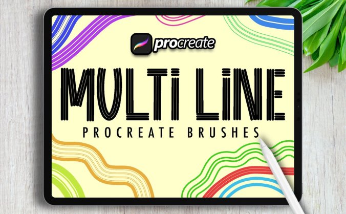 各种不同线条Procreate笔刷素材包
