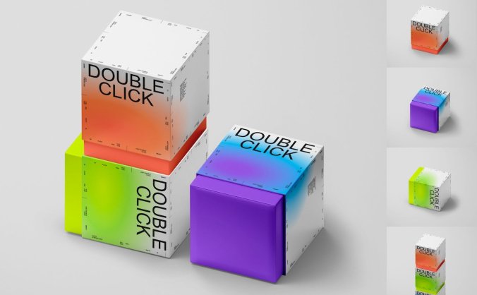 逼真纸盒外观包装设计PSD样机素材包