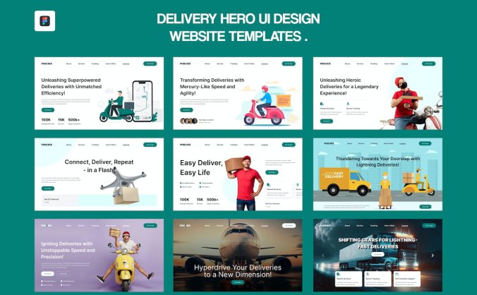 不同风格首页设计网页UI版式素材（Figma）