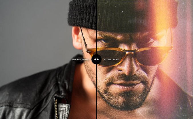 复古模拟电影PS动作素材包