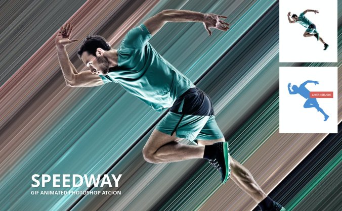 轻松拥有速度感效果的PS动作素材包(ATN,ASL)
