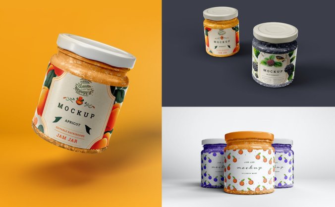 逼真的罐子PSD样机模型素材包