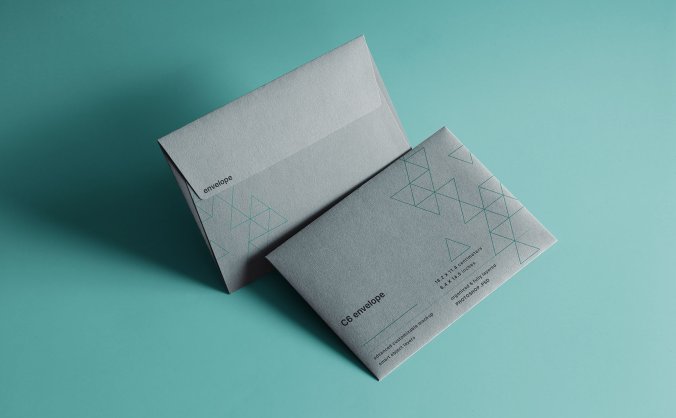 两个高级感满满的C6信封PSD样机素材包