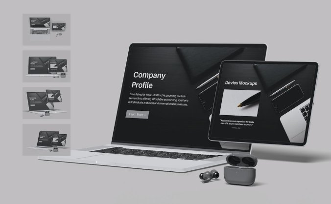 电脑平板设备PSD样机素材包