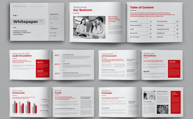 项目白皮书画册杂志模版