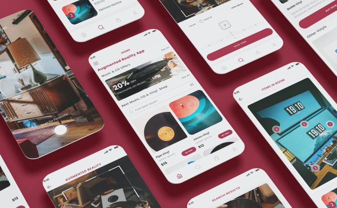 5个音乐播放音乐搜和音乐商店主题APP UI Kit素材包