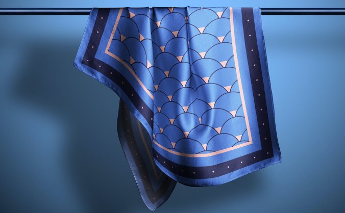 稀有的方形质感丝巾PSD样机素材包