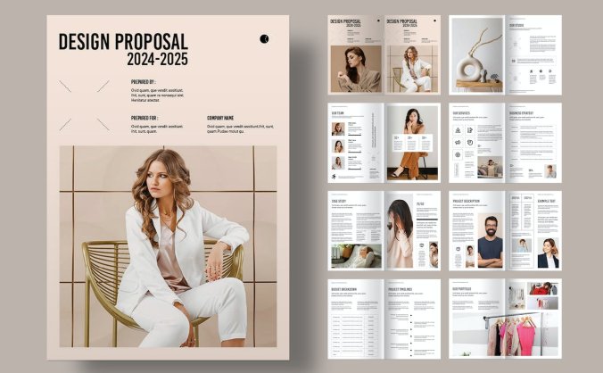 设计方案画册模版素材包