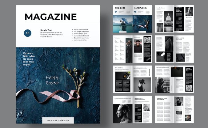 大图杂志风格画册模版素材