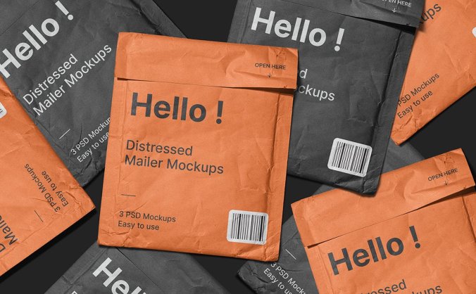 邮寄信封样机PSD素材包