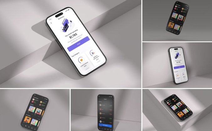 iPhone 15样机PSD素材包