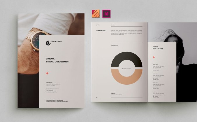 欧美简洁风品牌指南VI手册素材包