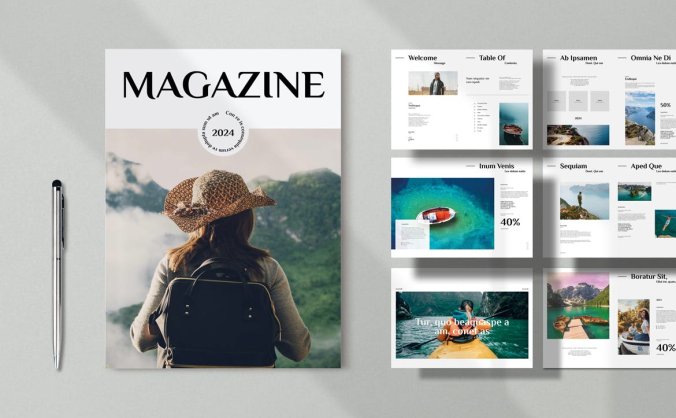 版式优雅的旅行杂志模板素材包 (INDD)