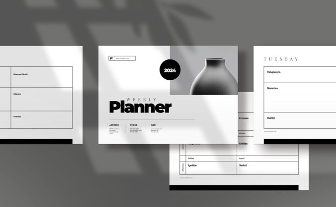 每周计划景观模板素材