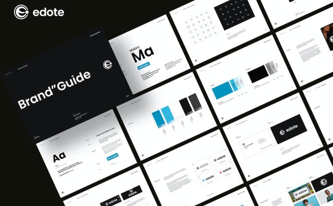 黑色现代国外排版品牌VI手册素材包