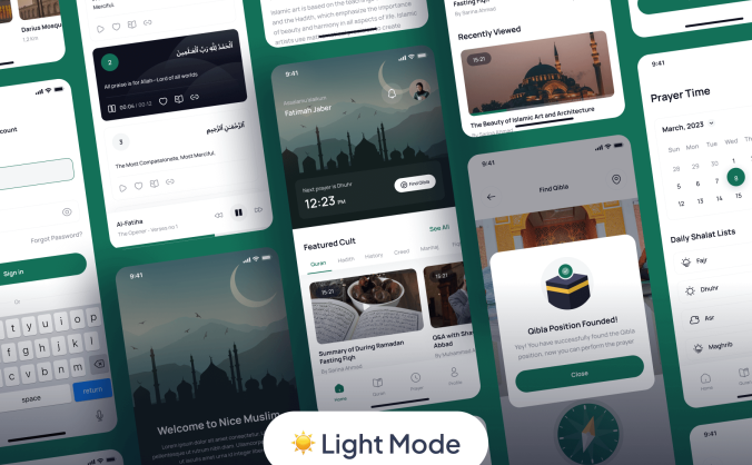 50个高端绿色新闻阅读类UI界面素材包