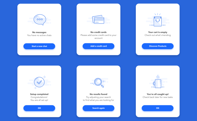32个可用于移动端和网页项目的空状态图标素材包，UI设计师必看