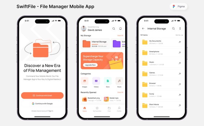 文件管理器移动APP UI KIT素材包