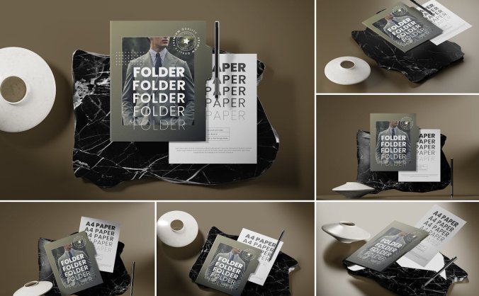 A4文件夹VI样机PSD素材包