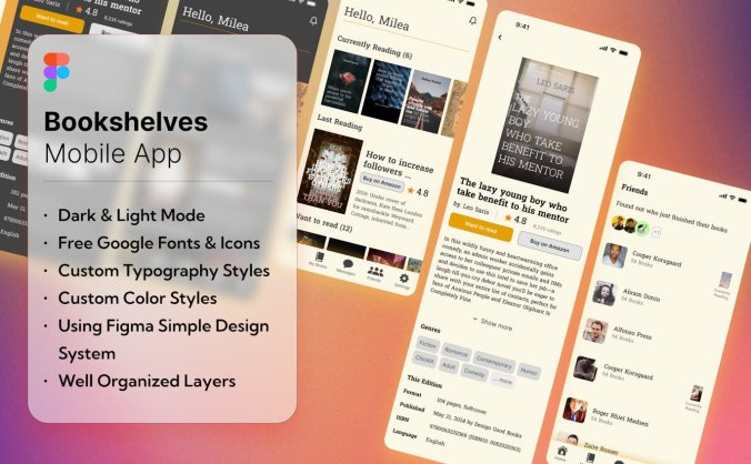 10个设计优雅的书籍阅读移动APP UI KIT素材包