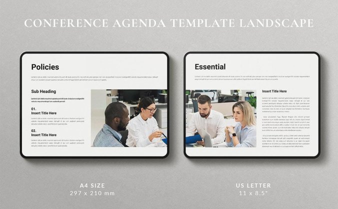 紫色16页会议议程主题VI画册模版素材包