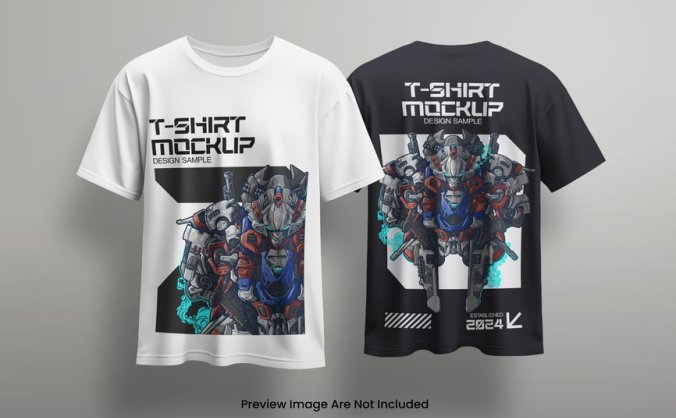 潮酷T恤样机PSD素材包