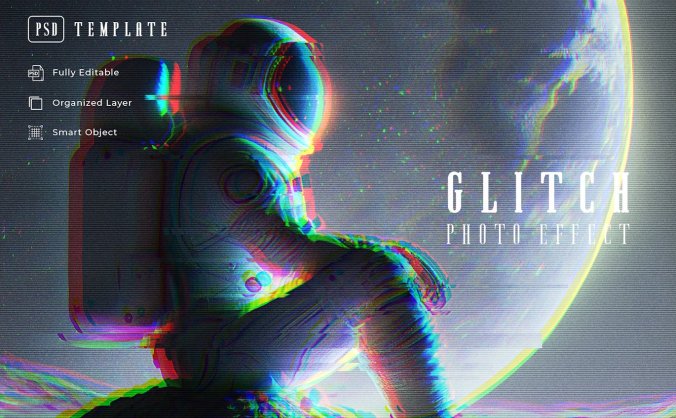 将照片处理为故障照片效果的PSD文件