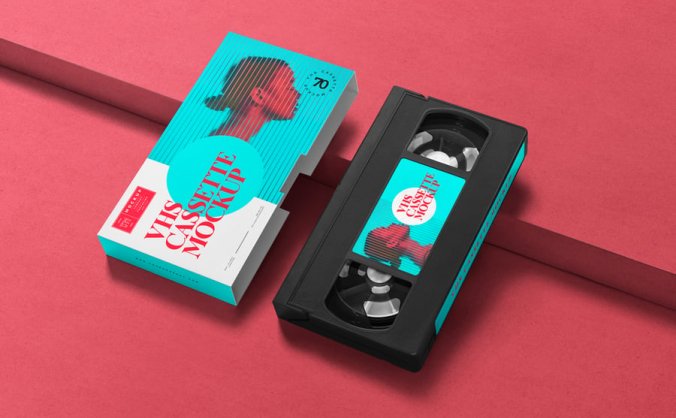 长方形盒子磁带PSD样机素材