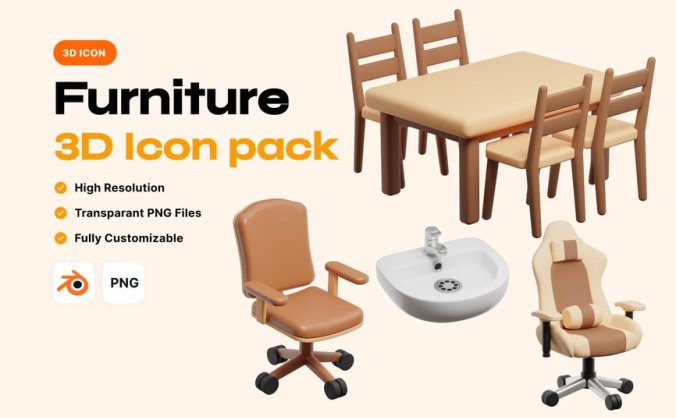 家具主题3D模型素材