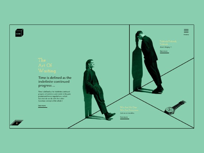 一组极其简约的国外网页设计