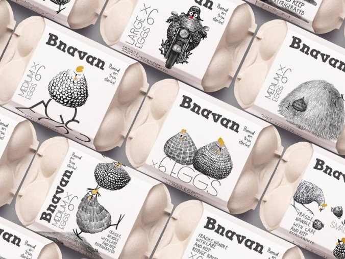 国外包装设计师Bnavan的鸡蛋包装设计