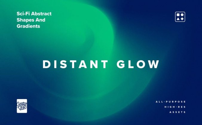 22个抽象的科幻形状和渐变背景素材包