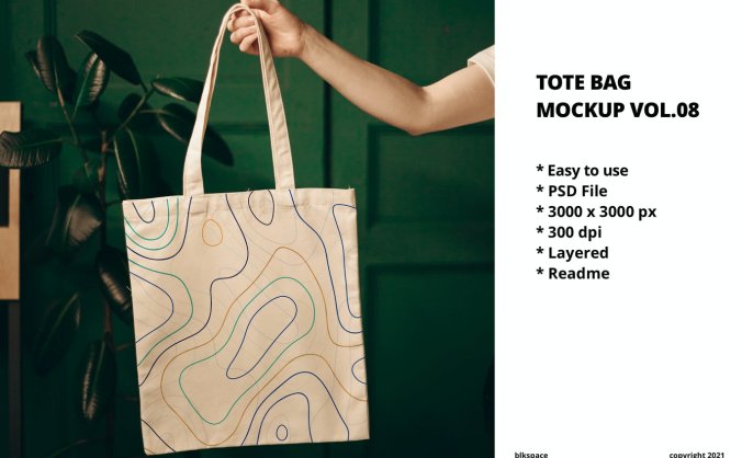 手拿手提袋PSD样机素材包