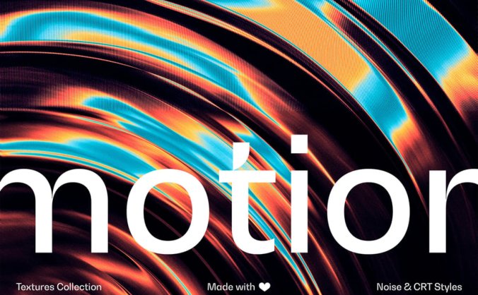 一组运动和渐变风格的纹理效果