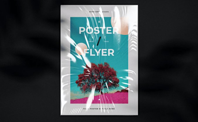箔海报传单样机PSD素材包