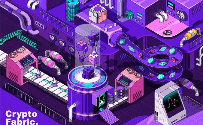 Web3加密挖掘概念等距概念插画设计