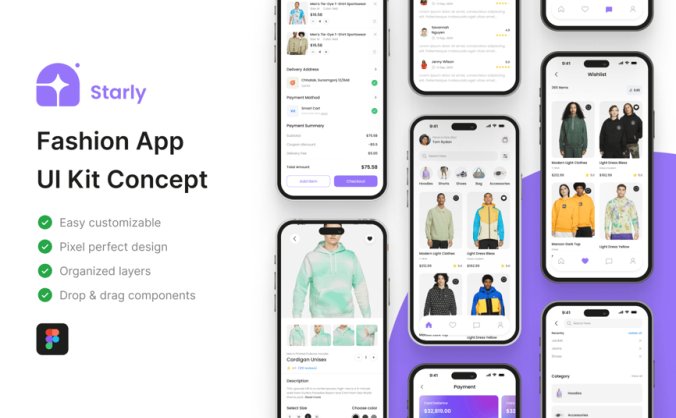 时尚商店应用APP UI KIT