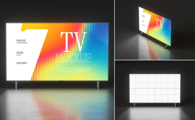 电视屏幕PSD样机素材