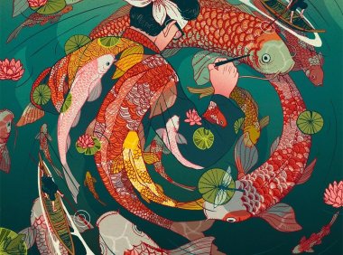 一组来自日本艳丽色彩插画风格作品欣赏