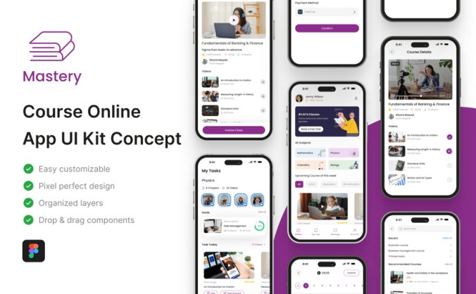 在线课程应用APP UI KIT