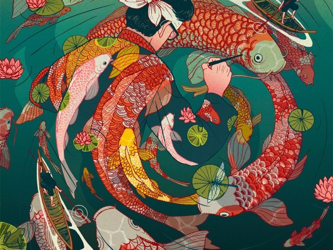 一组来自日本艳丽色彩插画风格作品欣赏