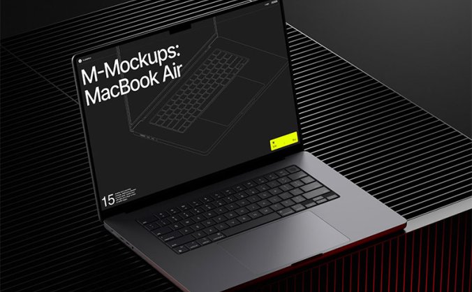 黑色酷炫苹果设备模型全家桶样机大合集，满足你的设计需求