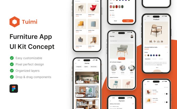 家具电商主题APP UI KIT素材包